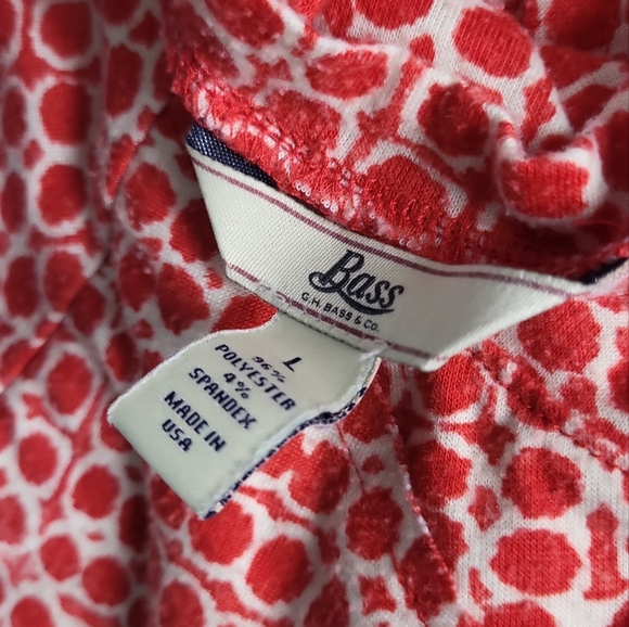 Bass Red White Dots Ruffle Blouse - Picture 2 of 3